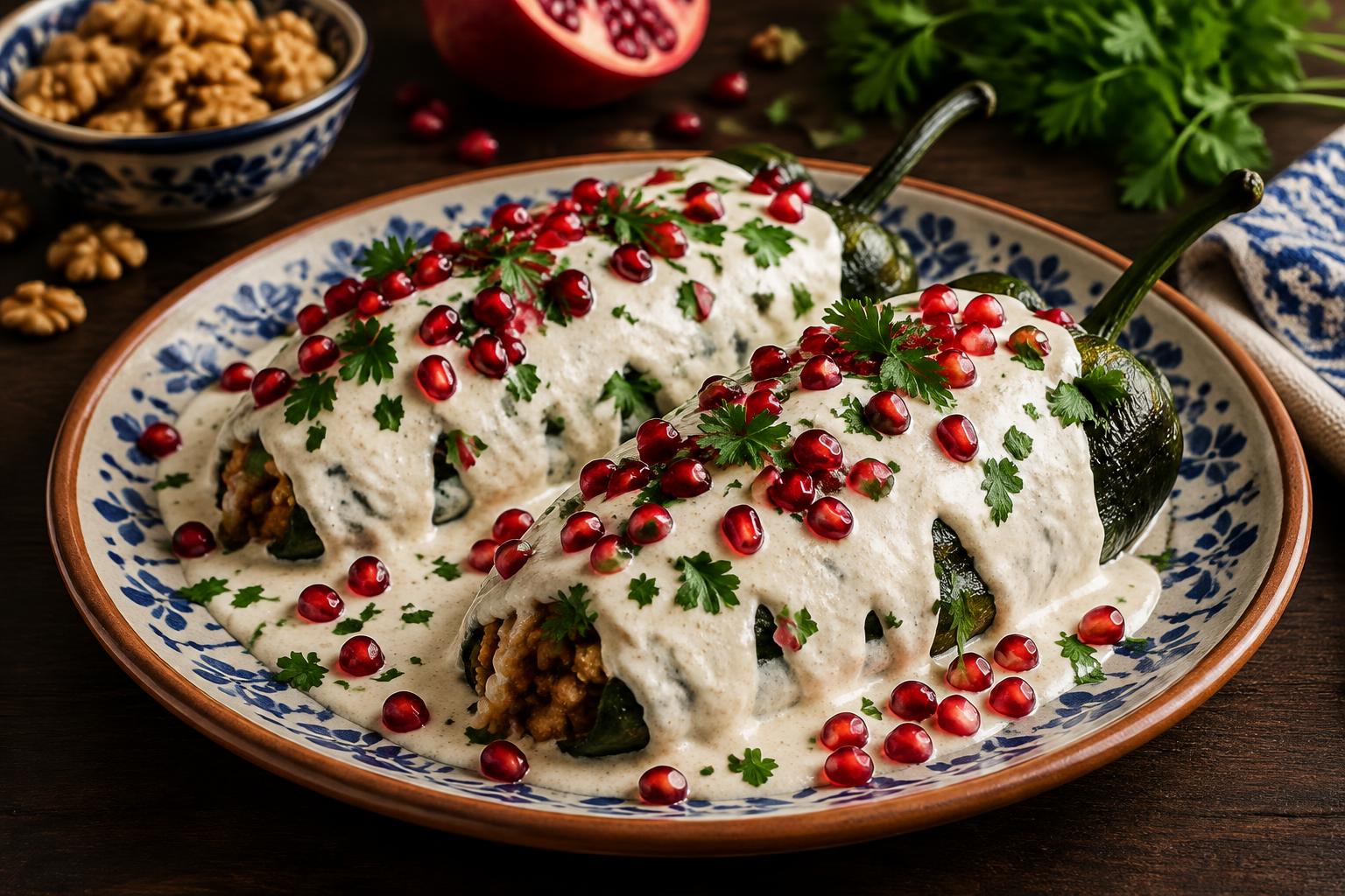 Helgens bord: chiles en nogada, vegetarisk festrätt