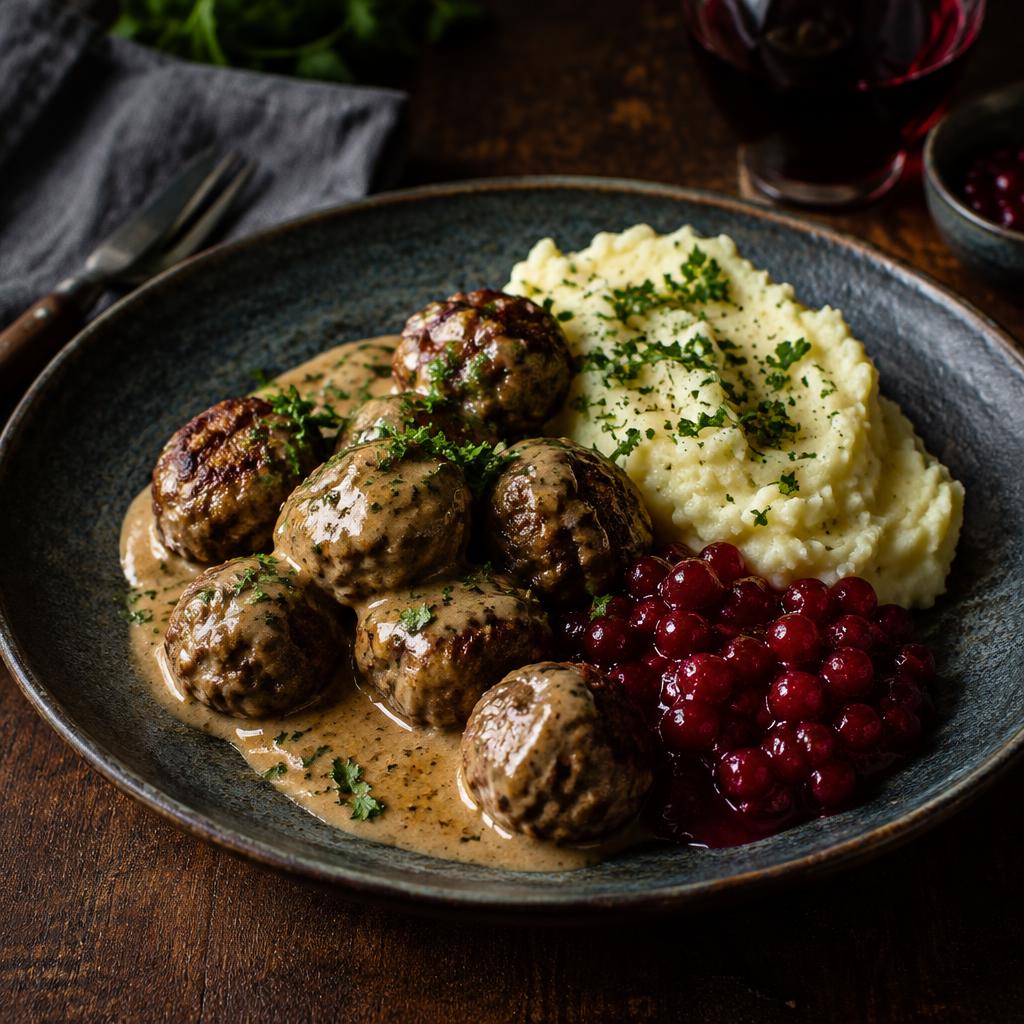 Köttbullar med gräddsås